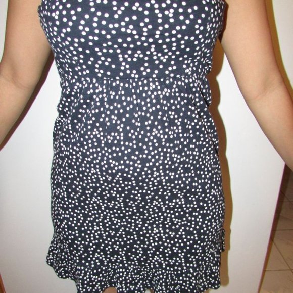Black Strapless Summer Dress with Polka Dots Size Small/Medium - Picture 2 of 3